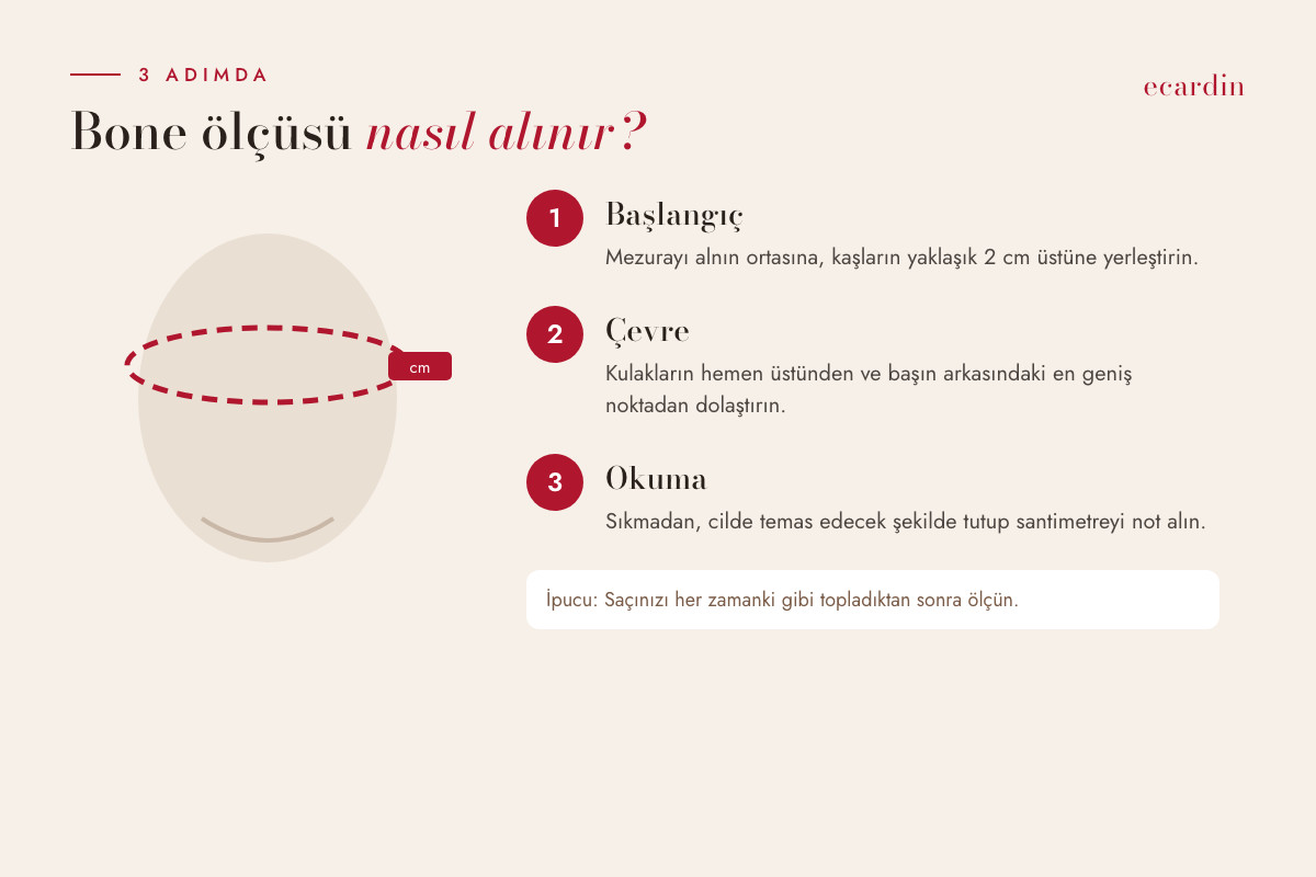 Bone ölçüsü nasıl alınır: mezura ile baş çevresi ölçümü adımları