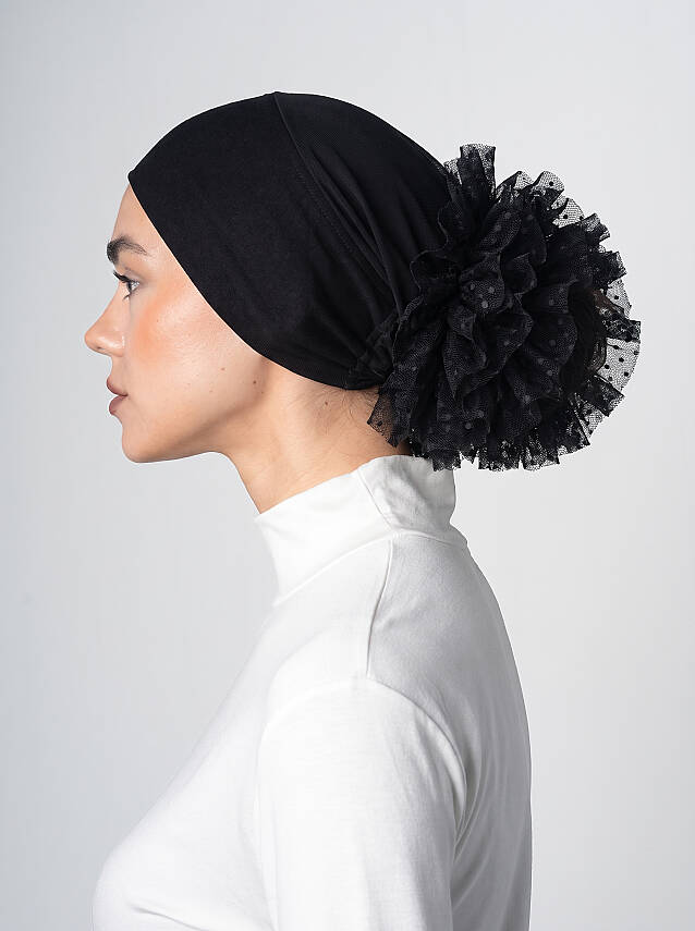 Adjustable Non-Slip Underscarf with Bun - 3