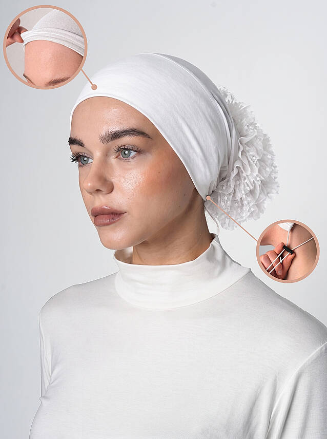 Adjustable Non-Slip Underscarf with Bun - 5