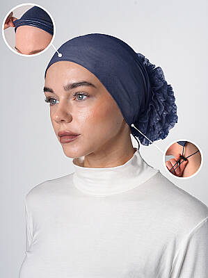 Adjustable Non-Slip Underscarf with Bun - 9