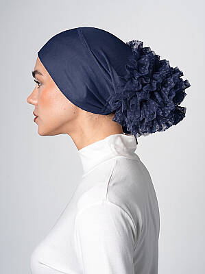 Adjustable Non-Slip Underscarf with Bun - 10