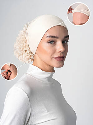 Adjustable Non-Slip Underscarf with Bun - 13