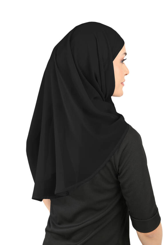Oval Cut Scarf with Built-In Underscarf - 5