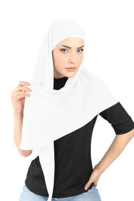 Oval Cut Scarf with Built-In Underscarf - 6
