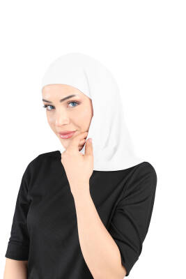 Oval Cut Scarf with Built-In Underscarf - 7