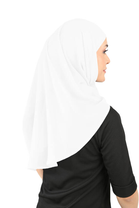 Oval Cut Scarf with Built-In Underscarf - 8