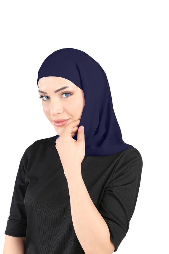 Oval Cut Scarf with Built-In Underscarf - 10