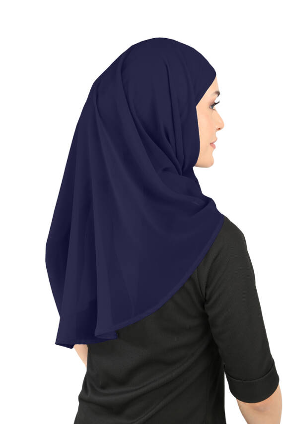 Oval Cut Scarf with Built-In Underscarf - 11
