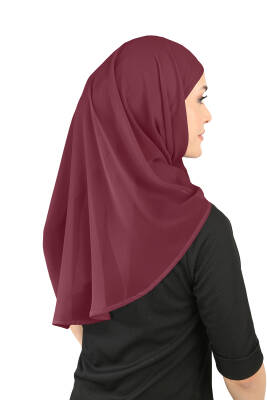 Oval Cut Scarf with Built-In Underscarf - 17