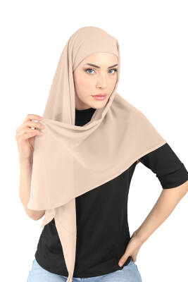Oval Cut Scarf with Built-In Underscarf - 23