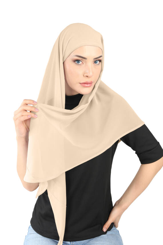 Oval Cut Scarf with Built-In Underscarf - 26