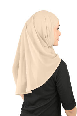 Oval Cut Scarf with Built-In Underscarf - 28