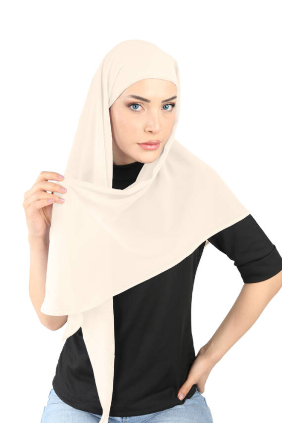 Oval Cut Scarf with Built-In Underscarf - 29