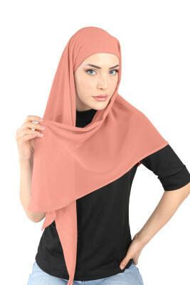 Oval Cut Scarf with Built-In Underscarf - 38