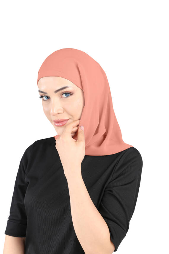 Oval Cut Scarf with Built-In Underscarf - 39