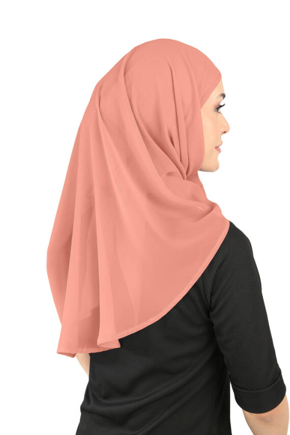 Oval Cut Scarf with Built-In Underscarf - 40