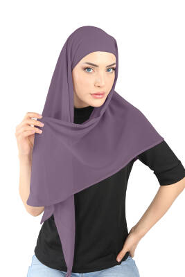 Oval Cut Scarf with Built-In Underscarf - 41