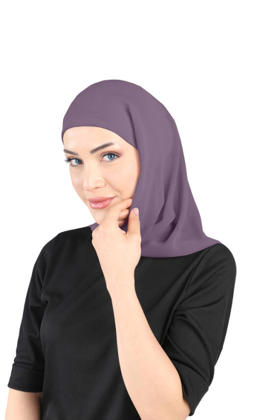 Oval Cut Scarf with Built-In Underscarf - 42