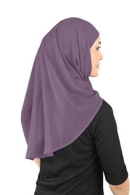 Oval Cut Scarf with Built-In Underscarf - 43
