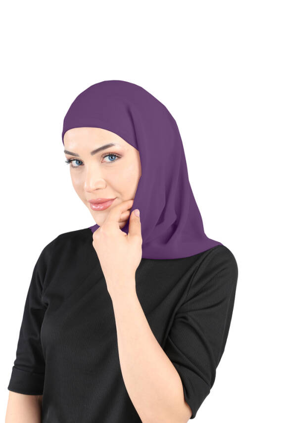 Oval Cut Scarf with Built-In Underscarf - 45