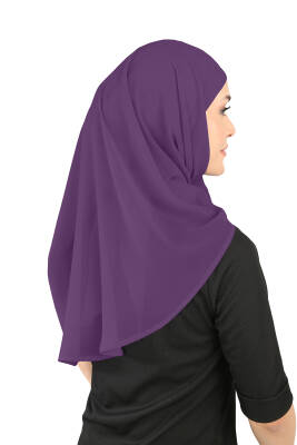Oval Cut Scarf with Built-In Underscarf - 46