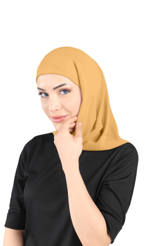 Oval Cut Scarf with Built-In Underscarf - 48