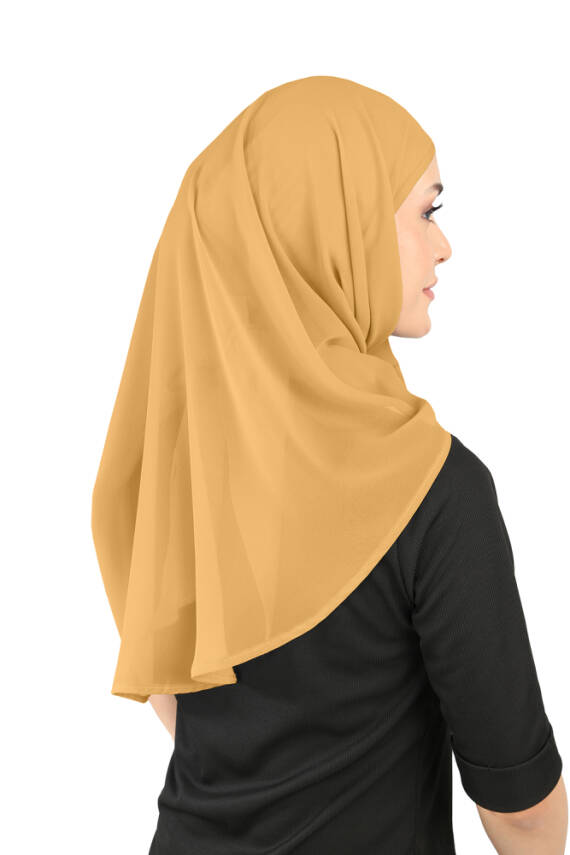 Oval Cut Scarf with Built-In Underscarf - 49