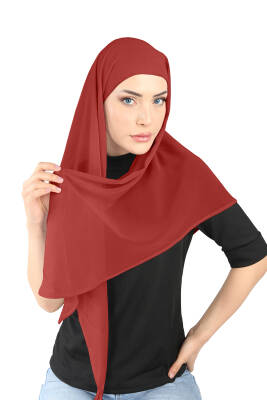 Oval Cut Scarf with Built-In Underscarf - 50