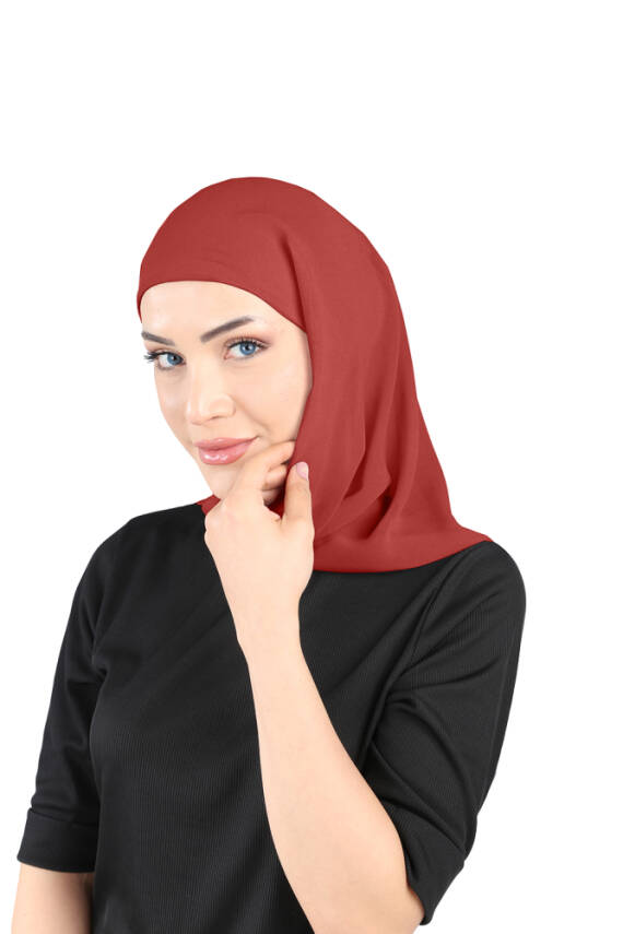 Oval Cut Scarf with Built-In Underscarf - 51