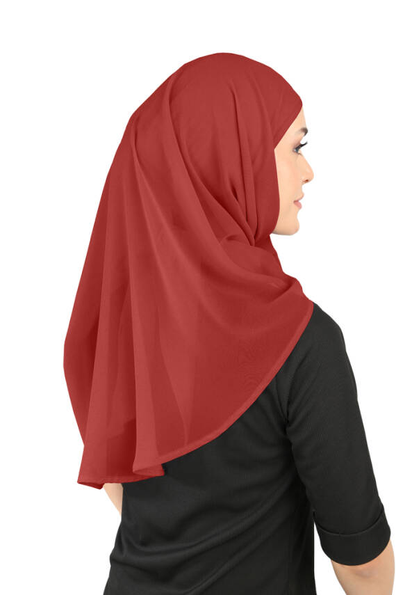 Oval Cut Scarf with Built-In Underscarf - 52