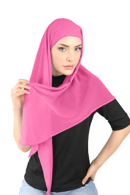Oval Cut Scarf with Built-In Underscarf - 56