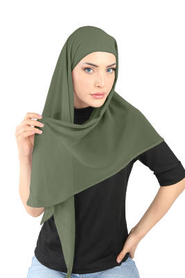 Oval Cut Scarf with Built-In Underscarf - 59