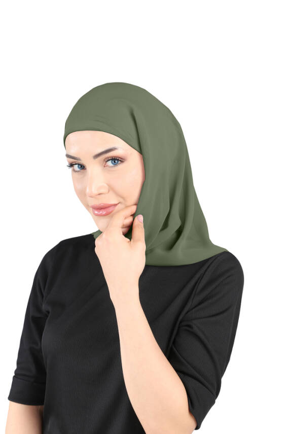 Oval Cut Scarf with Built-In Underscarf - 60