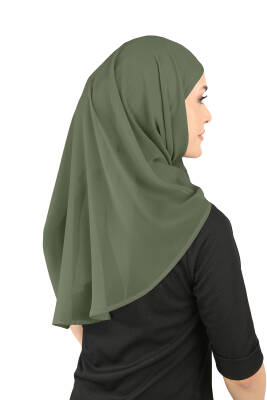 Oval Cut Scarf with Built-In Underscarf - 61