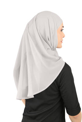Oval Cut Scarf with Built-In Underscarf - 64