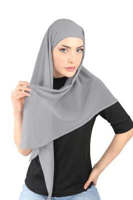Oval Cut Scarf with Built-In Underscarf - 65