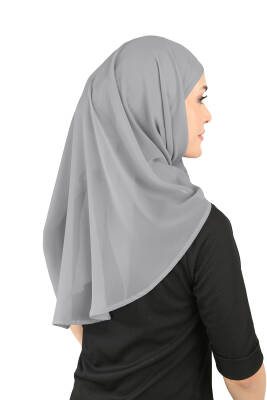 Oval Cut Scarf with Built-In Underscarf - 67