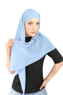 Oval Cut Scarf with Built-In Underscarf - 68