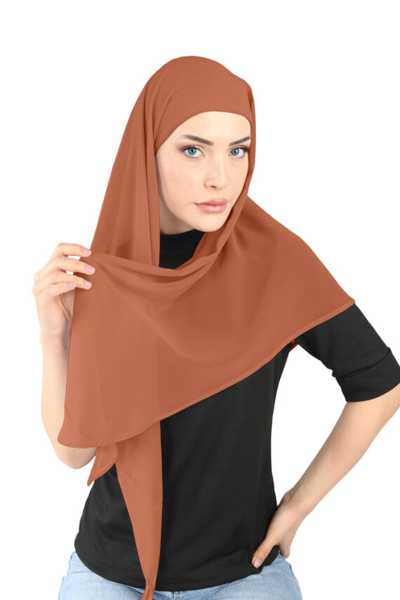 Oval Cut Scarf with Built-In Underscarf - 71
