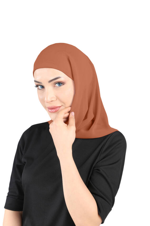 Oval Cut Scarf with Built-In Underscarf - 72