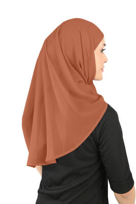 Oval Cut Scarf with Built-In Underscarf - 73