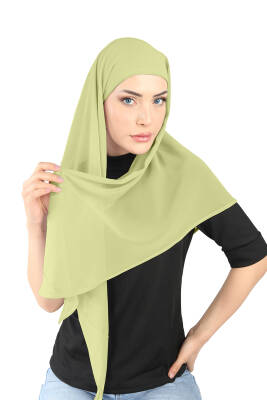 Oval Cut Scarf with Built-In Underscarf - 77