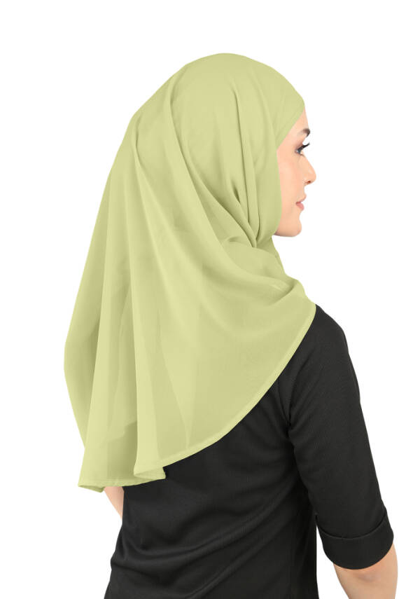 Oval Cut Scarf with Built-In Underscarf - 79