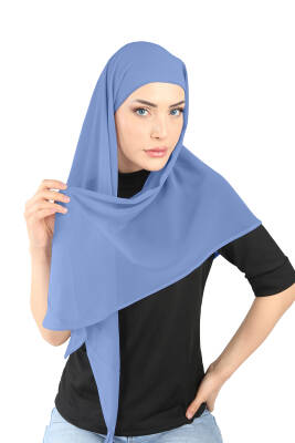Oval Cut Scarf with Built-In Underscarf - 80