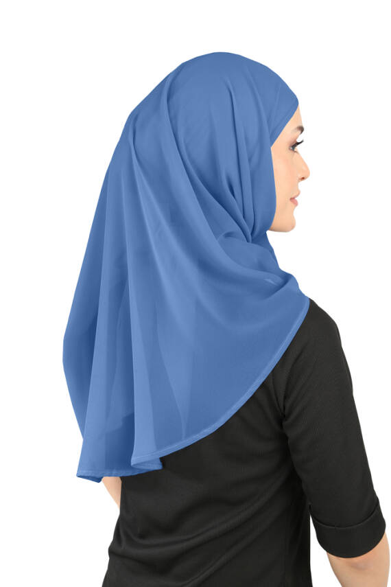 Oval Cut Scarf with Built-In Underscarf - 85