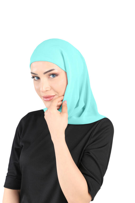 Oval Cut Scarf with Built-In Underscarf - 87
