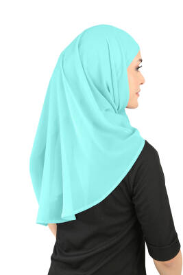 Oval Cut Scarf with Built-In Underscarf - 88