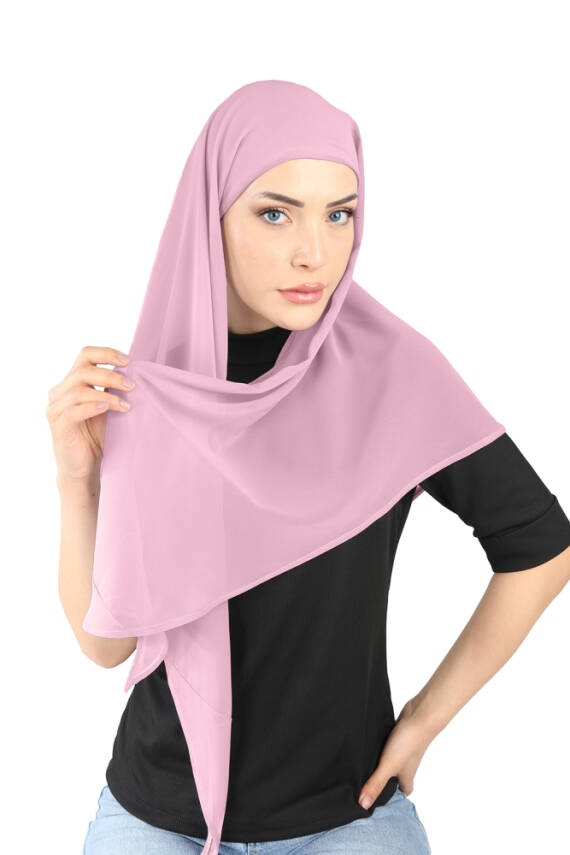 Oval Cut Scarf with Built-In Underscarf - 89