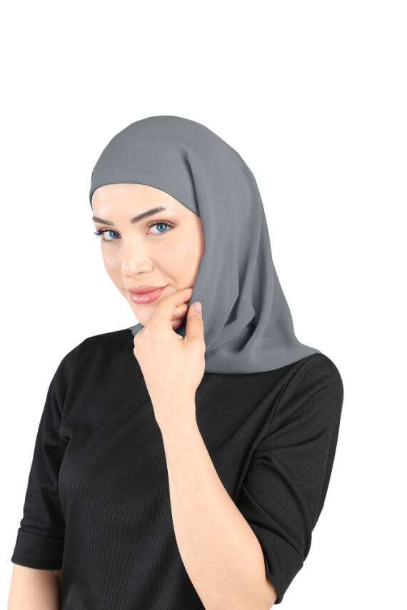 Oval Cut Scarf with Built-In Underscarf - 96