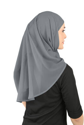 Oval Cut Scarf with Built-In Underscarf - 97